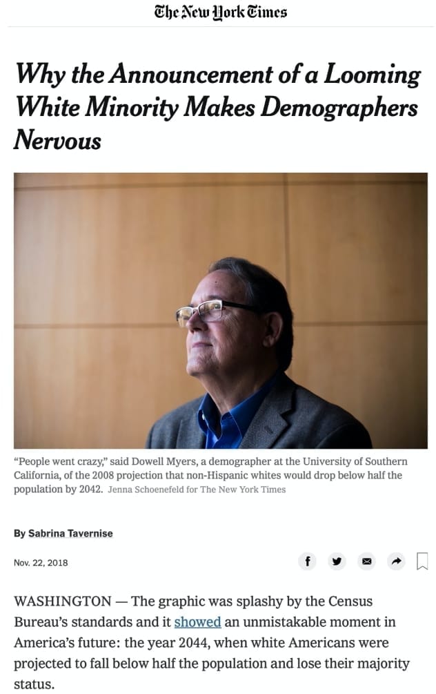 Dowell Myers in the NYT
